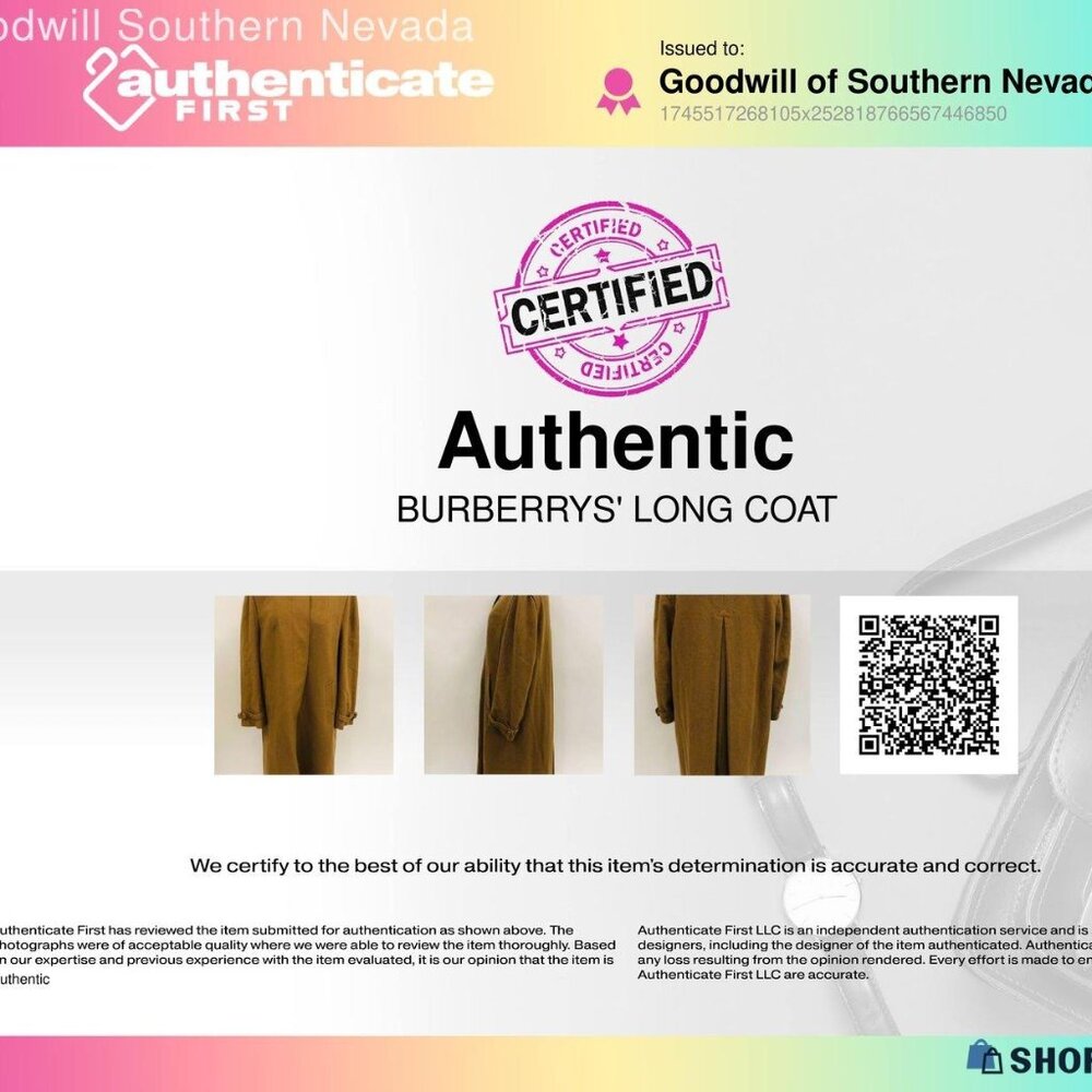 Vintage Burberry Women's Size XL / 44 Tan Brown Wool Long Coat AUTHENTICATED - Picture 4 of 10